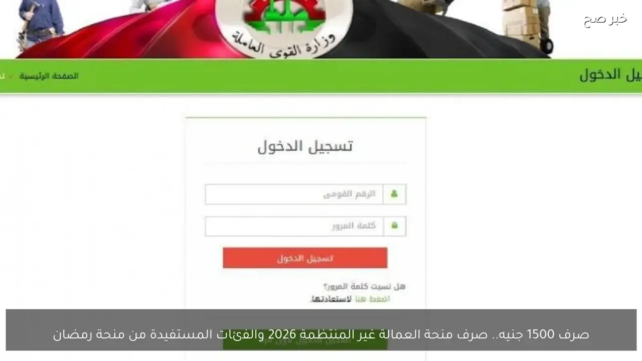 منحة رمضان.. صرف منحة العمالة غير المنتظمة 2026 والفئات المستفيدة من منحة رمضان