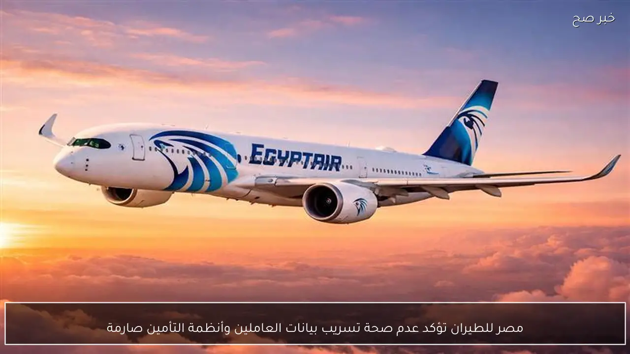 مصر للطيران تؤكد عدم صحة تسريب بيانات العاملين وأنظمة التأمين صارمة