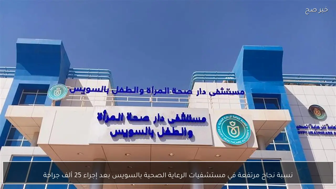 نسبة نجاح مرتفعة في مستشفيات الرعاية الصحية بالسويس بعد إجراء 25 ألف جراحة