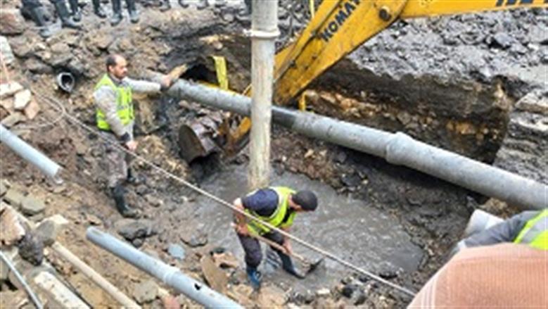 نائب محافظ القاهرة يتابع اصلاح كسر 