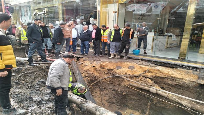 اصلاح كسر خط مياه 