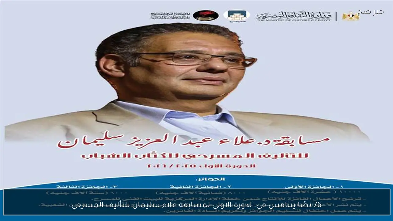 76 نصًا يتنافس في الدورة الأولى لمسابقة علاء سليمان للتأليف المسرحي