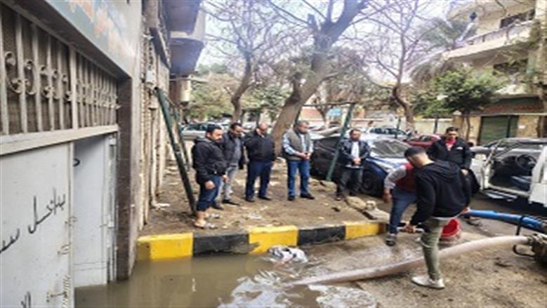 نائب محافظ القاهرة يتابع اصلاح كسر 