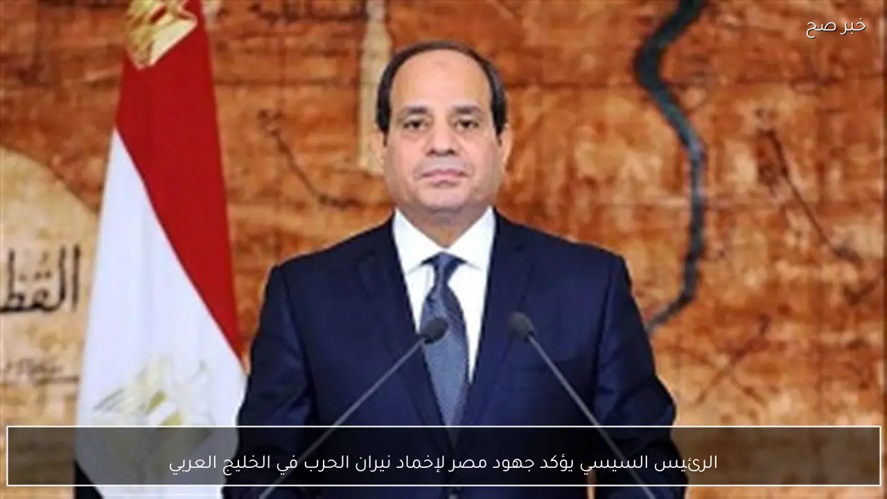 الرئيس السيسي يؤكد جهود مصر لإخماد نيران الحرب في الخليج العربي