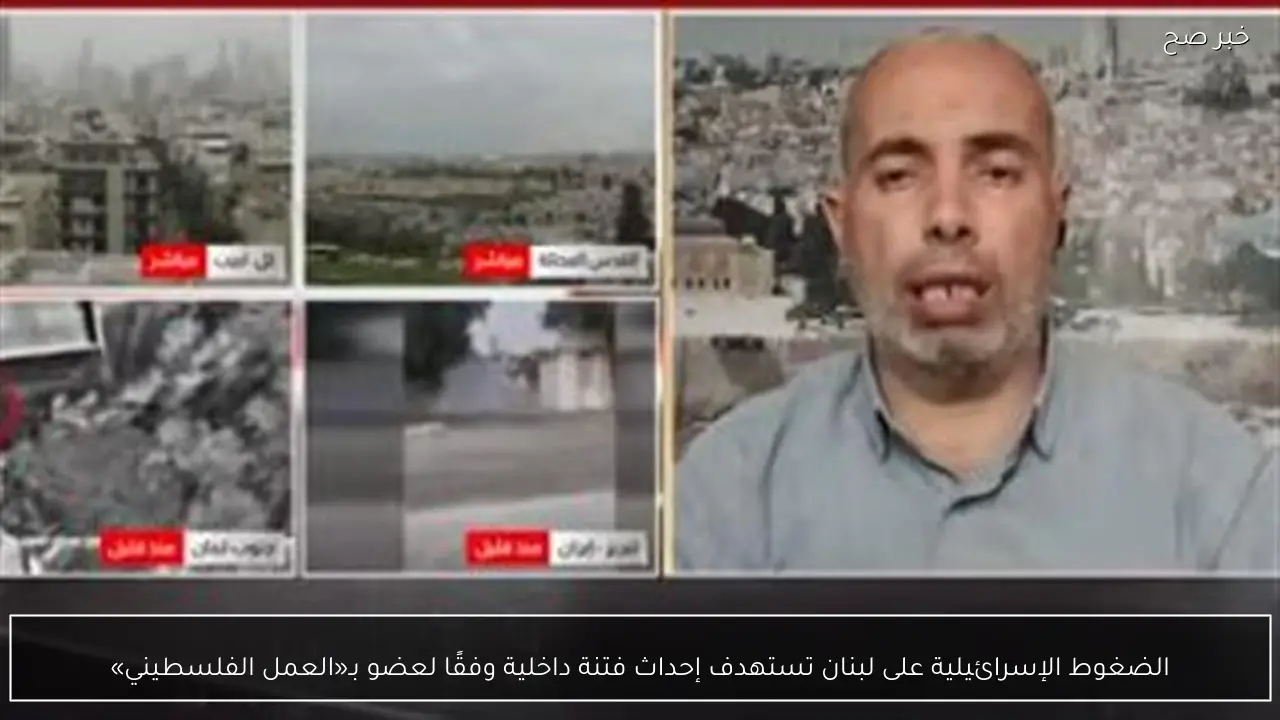 الضغوط الإسرائيلية على لبنان تستهدف إحداث فتنة داخلية وفقًا لعضو بـ«العمل الفلسطيني»