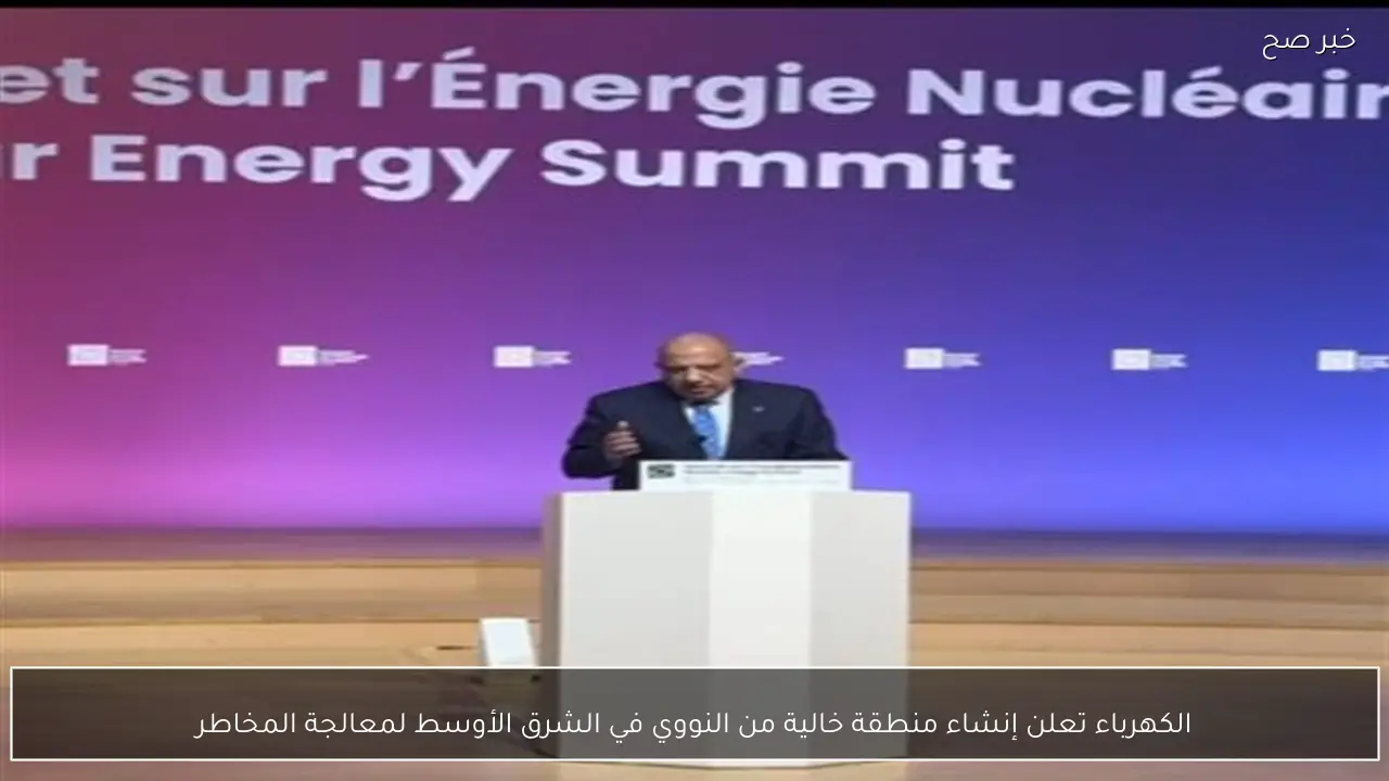 الكهرباء تعلن إنشاء منطقة خالية من النووي في الشرق الأوسط لمعالجة المخاطر