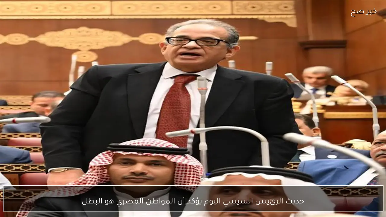 حديث الرئيس السيسي اليوم يؤكد أن المواطن المصري هو البطل