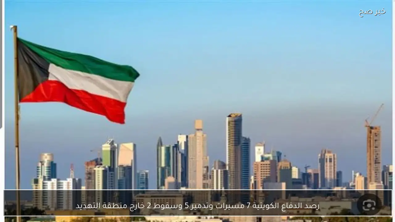 رصد الدفاع الكويتية 7 مسيرات وتدمير 5 وسقوط 2 خارج منطقة التهديد