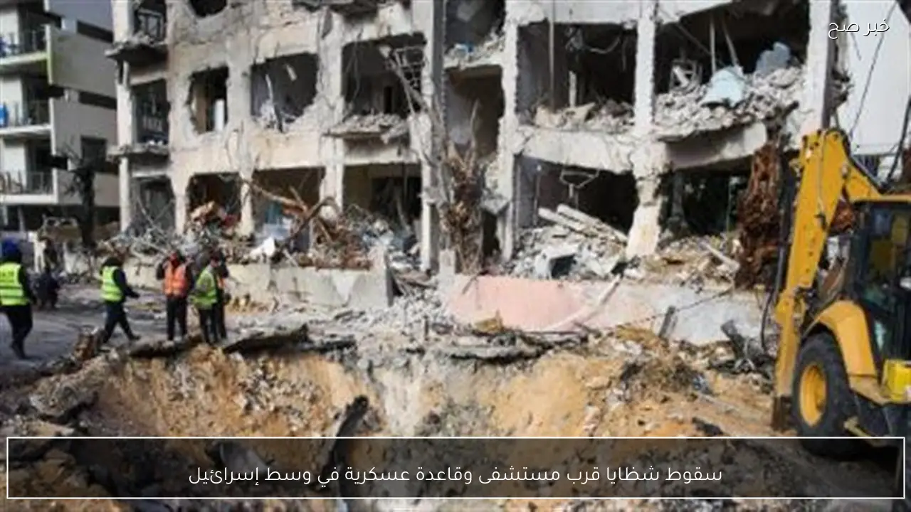 سقوط شظايا قرب مستشفى وقاعدة عسكرية في وسط إسرائيل