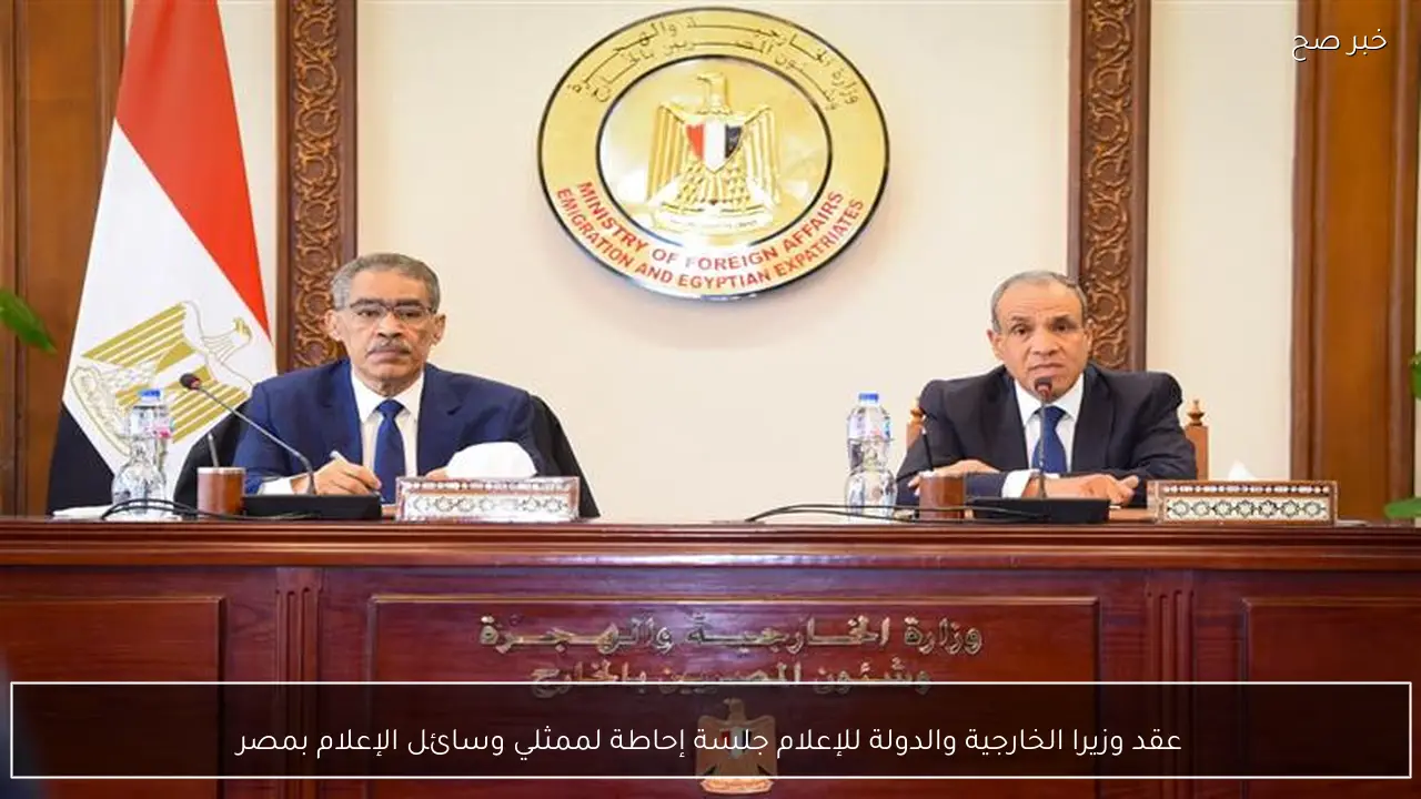 عقد وزيرا الخارجية والدولة للإعلام جلسة إحاطة لممثلي وسائل الإعلام بمصر