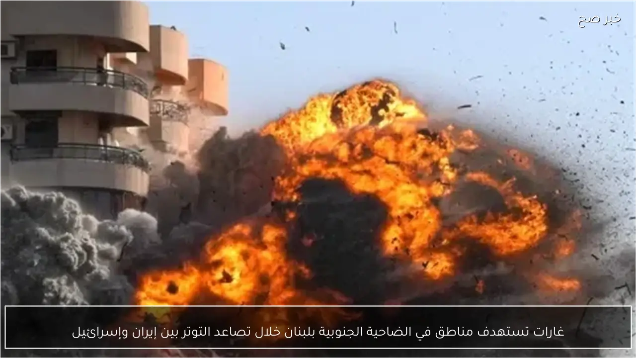 غارات تستهدف مناطق في الضاحية الجنوبية بلبنان خلال تصاعد التوتر بين إيران وإسرائيل