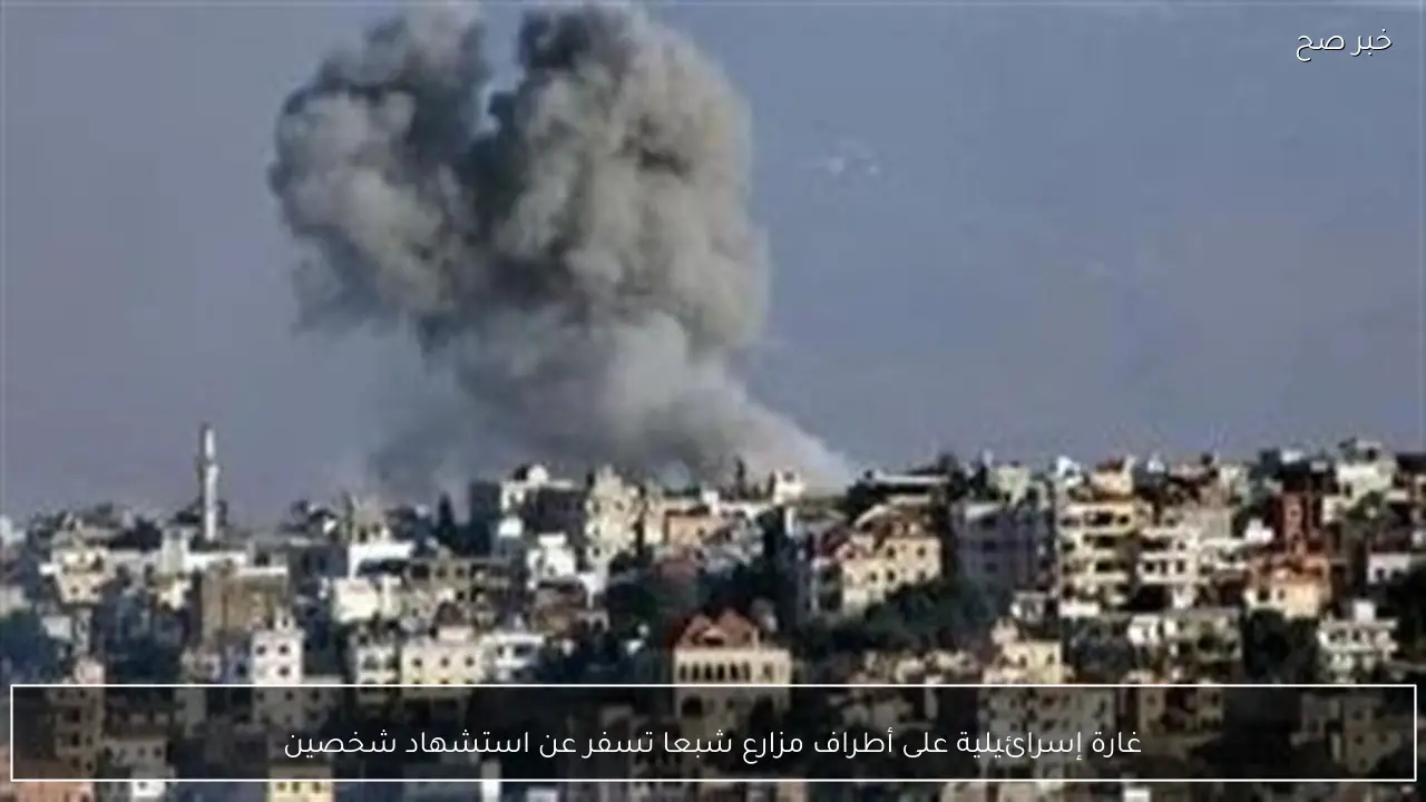 غارة إسرائيلية على أطراف مزارع شبعا تسفر عن استشهاد شخصين