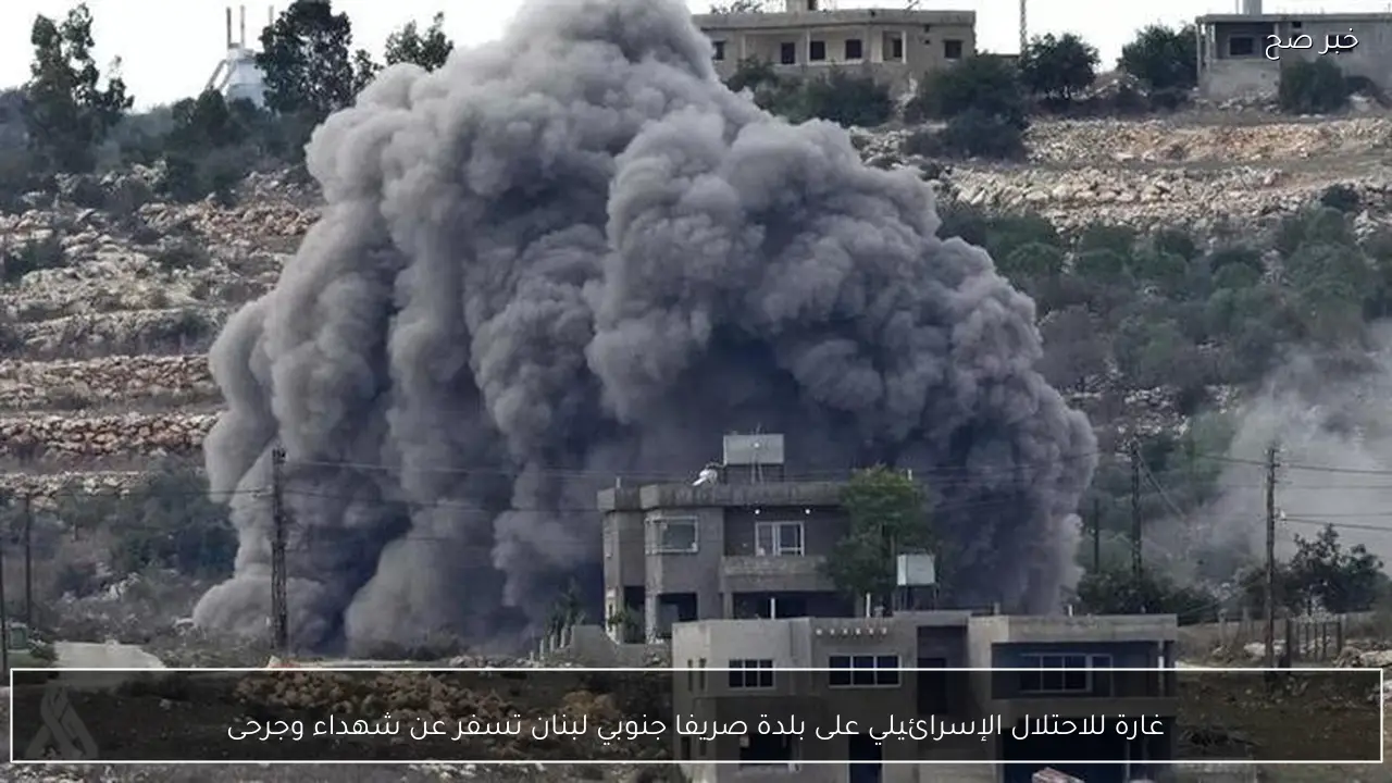 غارة للاحتلال الإسرائيلي على بلدة صريفا جنوبي لبنان تسفر عن شهداء وجرحى
