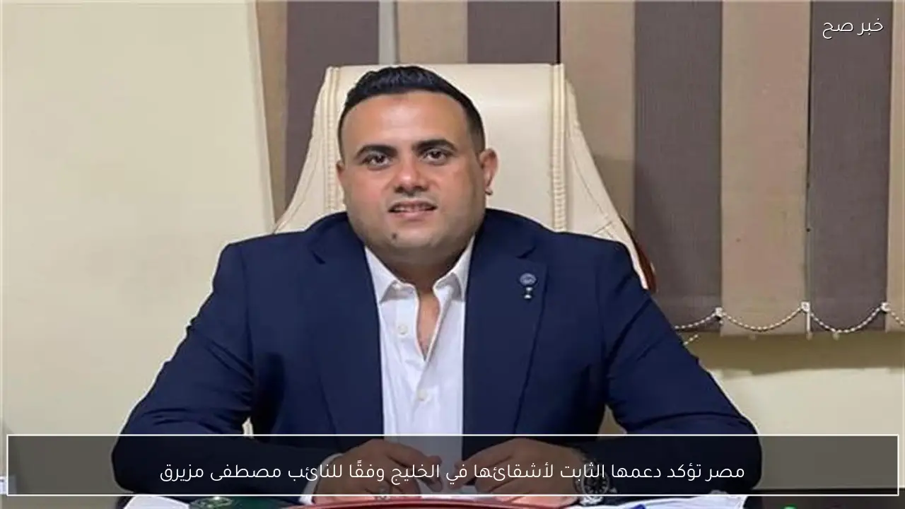 مصر تؤكد دعمها الثابت لأشقائها في الخليج وفقًا للنائب مصطفى مزيرق