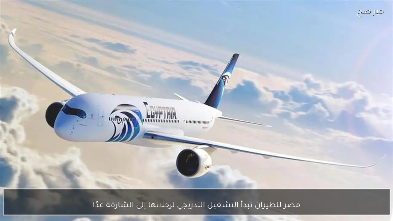 مصر للطيران تبدأ التشغيل التدريجي لرحلاتها إلى الشارقة غدًا