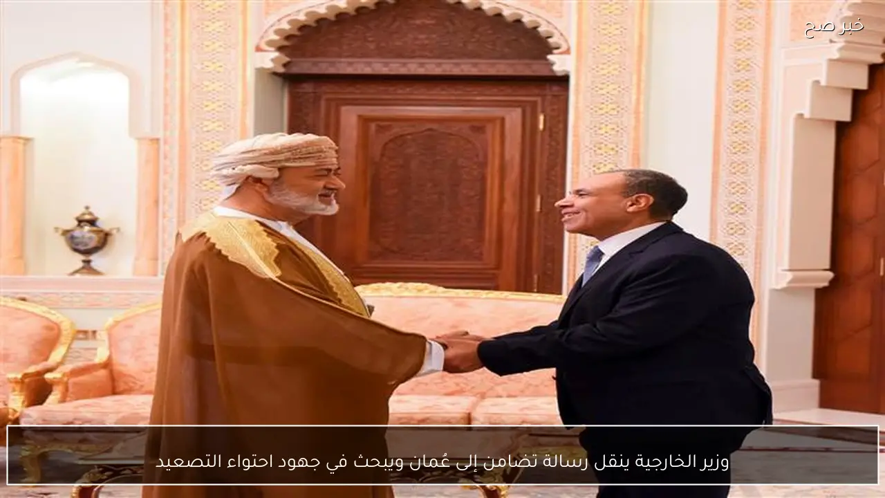 وزير الخارجية ينقل رسالة تضامن إلى عُمان ويبحث في جهود احتواء التصعيد